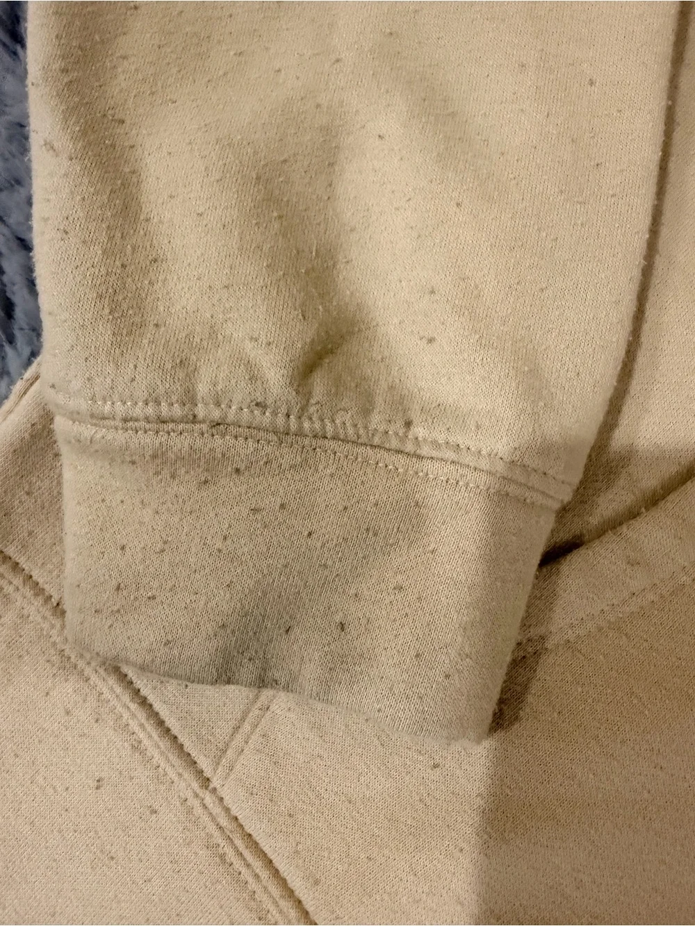 Old Navy Light Beige Full-Zip Hoodie with White Logo